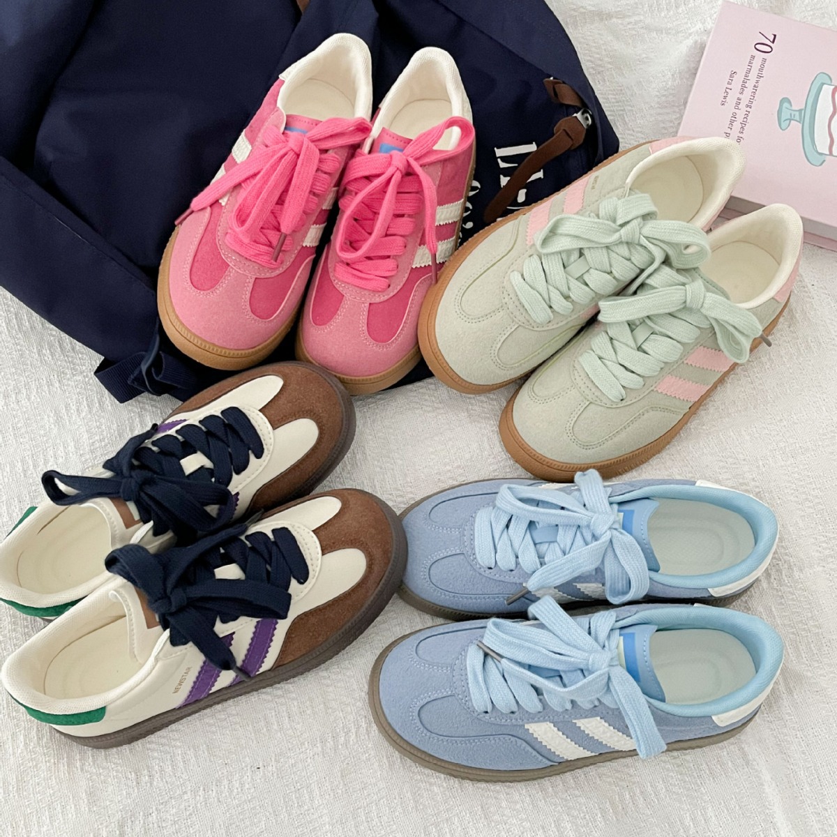 Guipure Lace Panel - Vintage-Sneaker für Damen, neue weiße Sneaker,