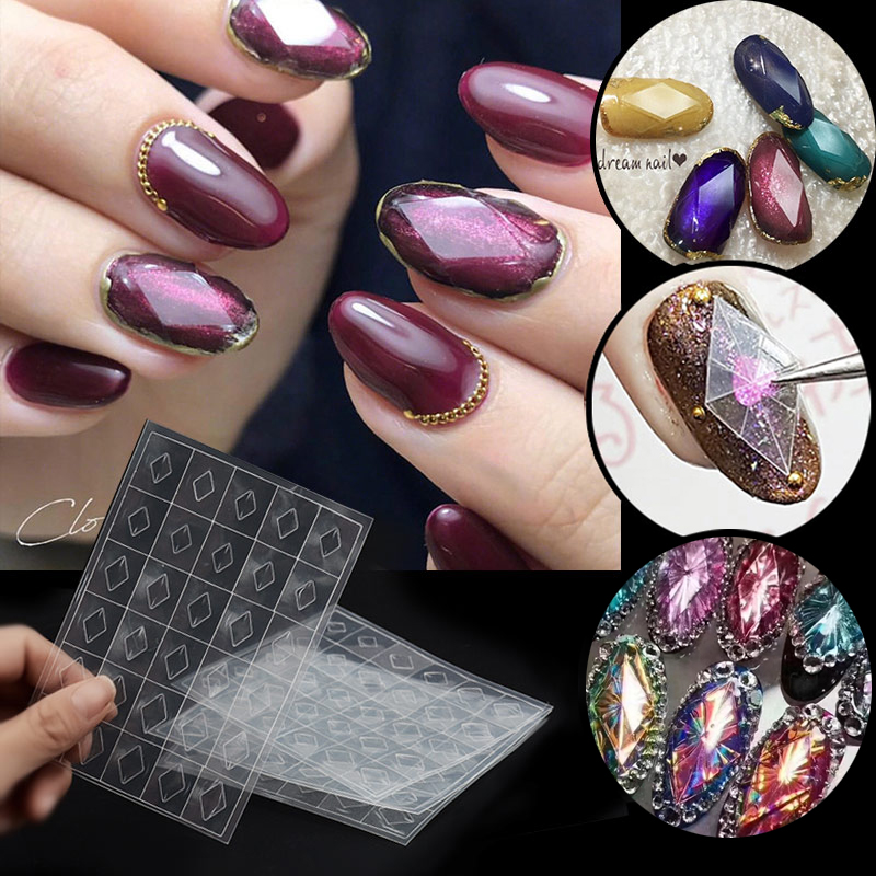 Glitter Vinyl Roll - 1 blatt Nagel Edelstein Schablone Guides