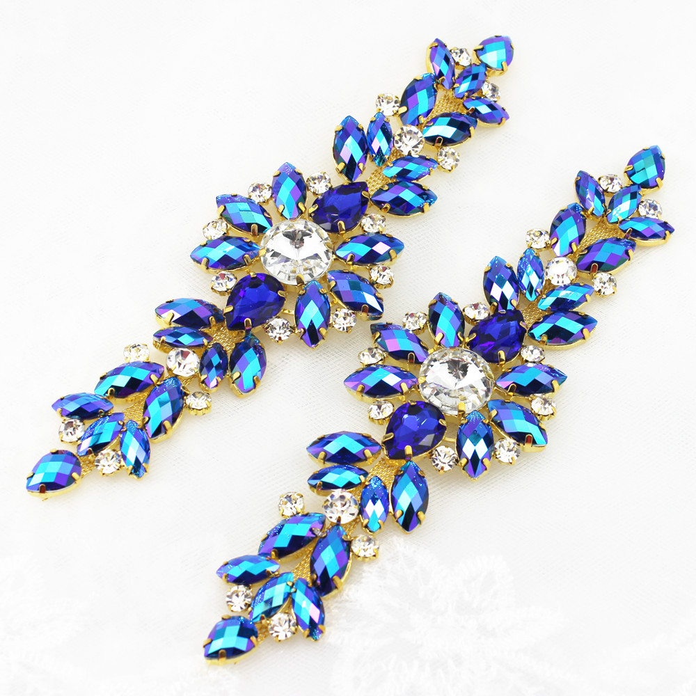 Sew On Rhinestone - 18,2X5,5 cm AB nähen auf Strass