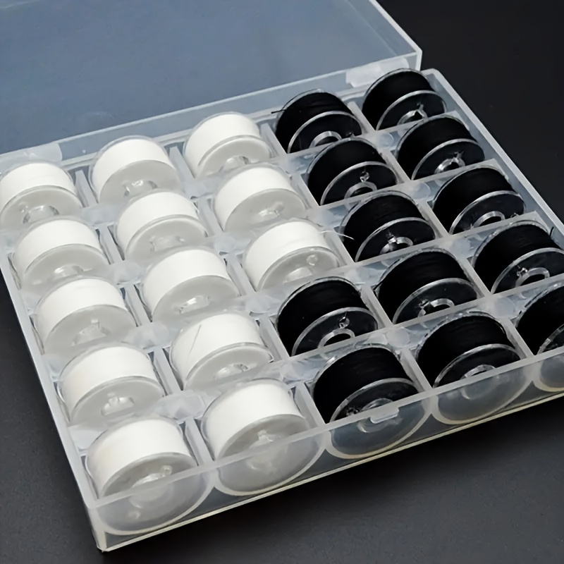 Craft Embellishment Storage - 25/PCS/BOX Wundnähgarn, Schwarz-Weiß-Nähspulen für zu Hause,