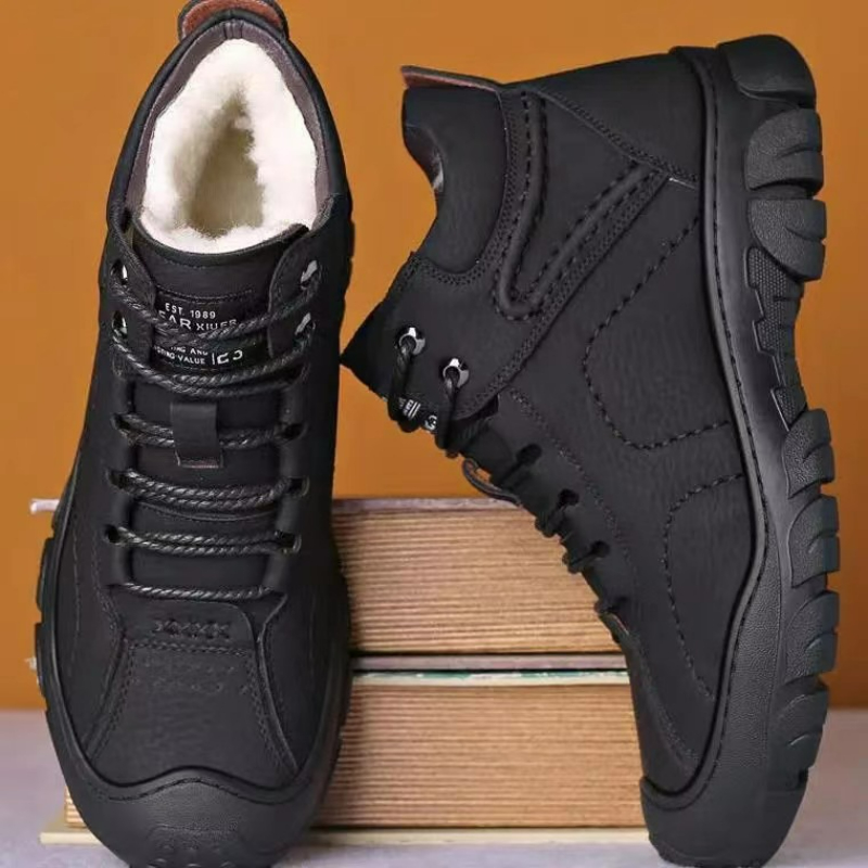Guipure Lace Panel - Männer Stiefel Schnüren Stiefeletten Neue Winter
