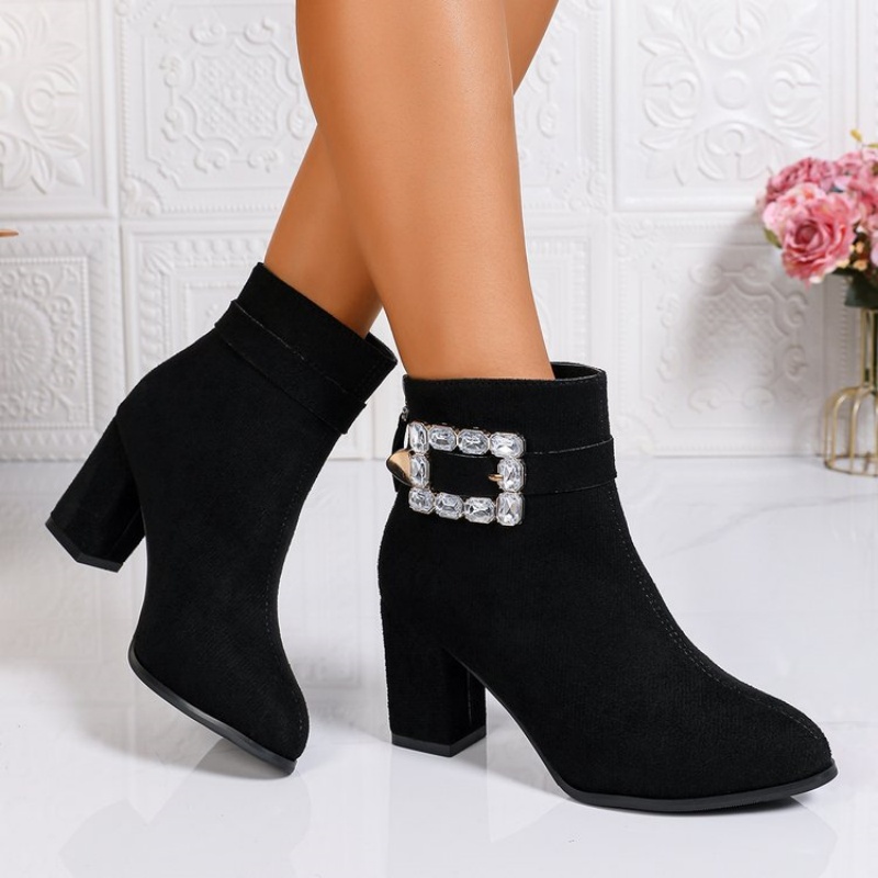 Crystal Mesh Fabric - Modische/Heiß begehrte sexy Stiefel mit Strass-Mittelsohle
