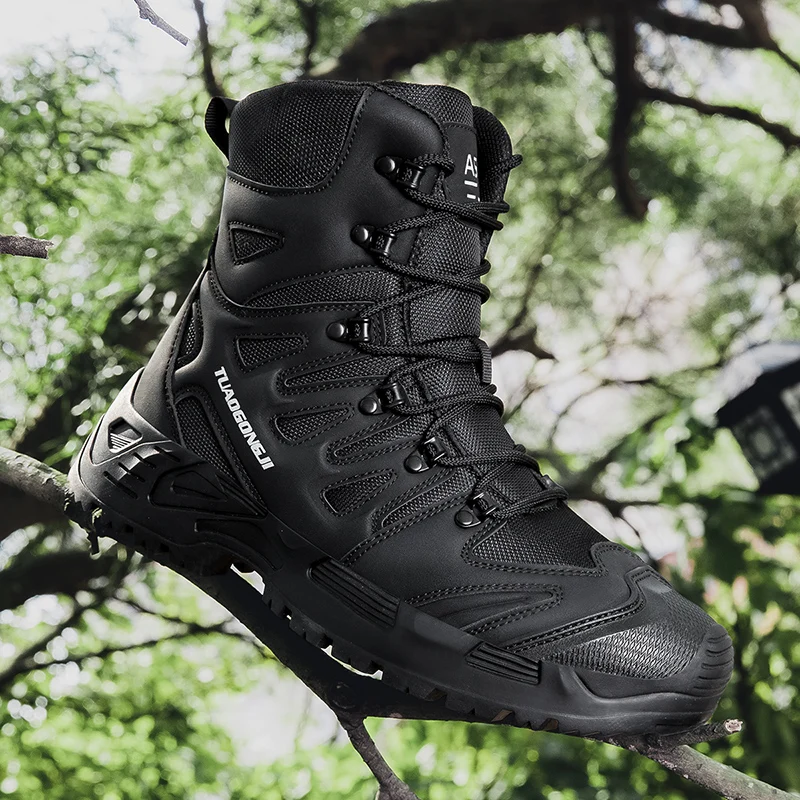 Guipure Lace Panel - Herren Outdoor Wandern Taktische Stiefel Knöchel