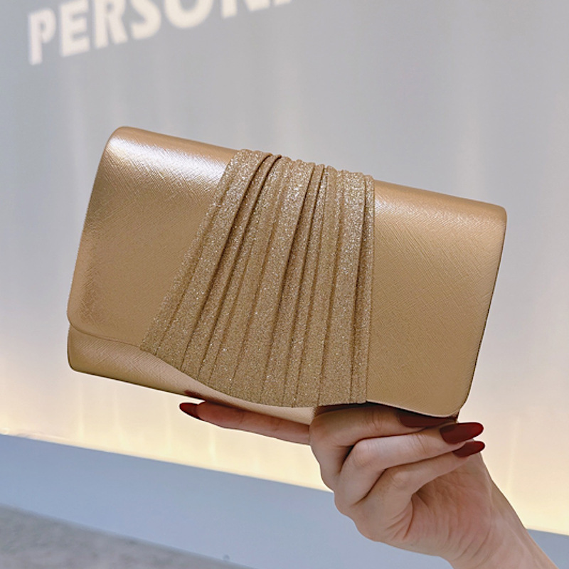 Tassel Fringe Trim - Goldene kleine Abend-Clutch für Damen, trendige