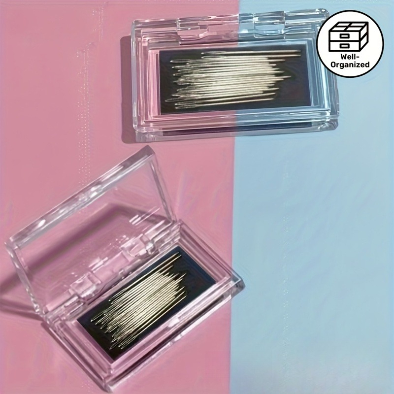 Craft Embellishment Storage - Magnetische Nadel-Aufbewahrungsbox mit Handnähnadeln, tragbare transparente