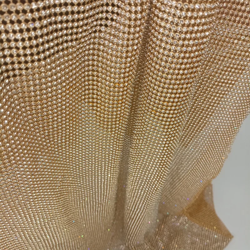 45x120cm Sparkly Gold Basis St – Crystal Mesh Fabric Bewertung und Preis