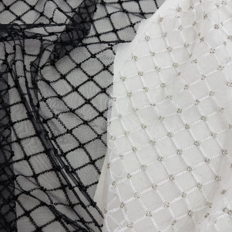 Ripstop-Perlenstickerei-Paille – Crystal Mesh Fabric Bewertung und Preis