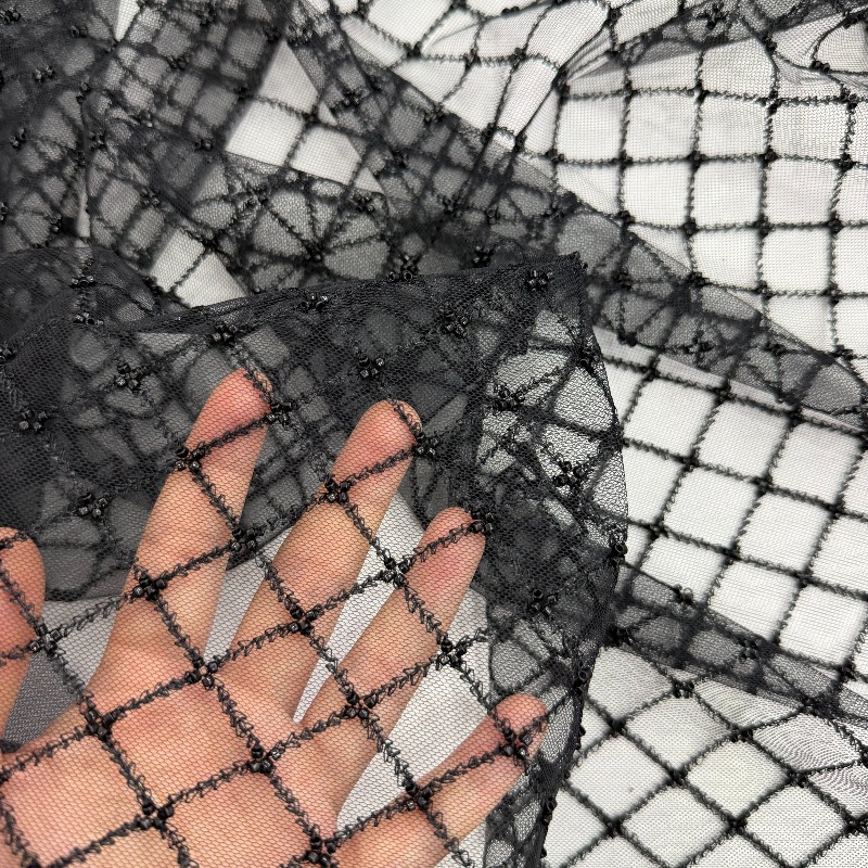 Ripstop-Perlenstickerei-Paille – Crystal Mesh Fabric Bewertung und Preis