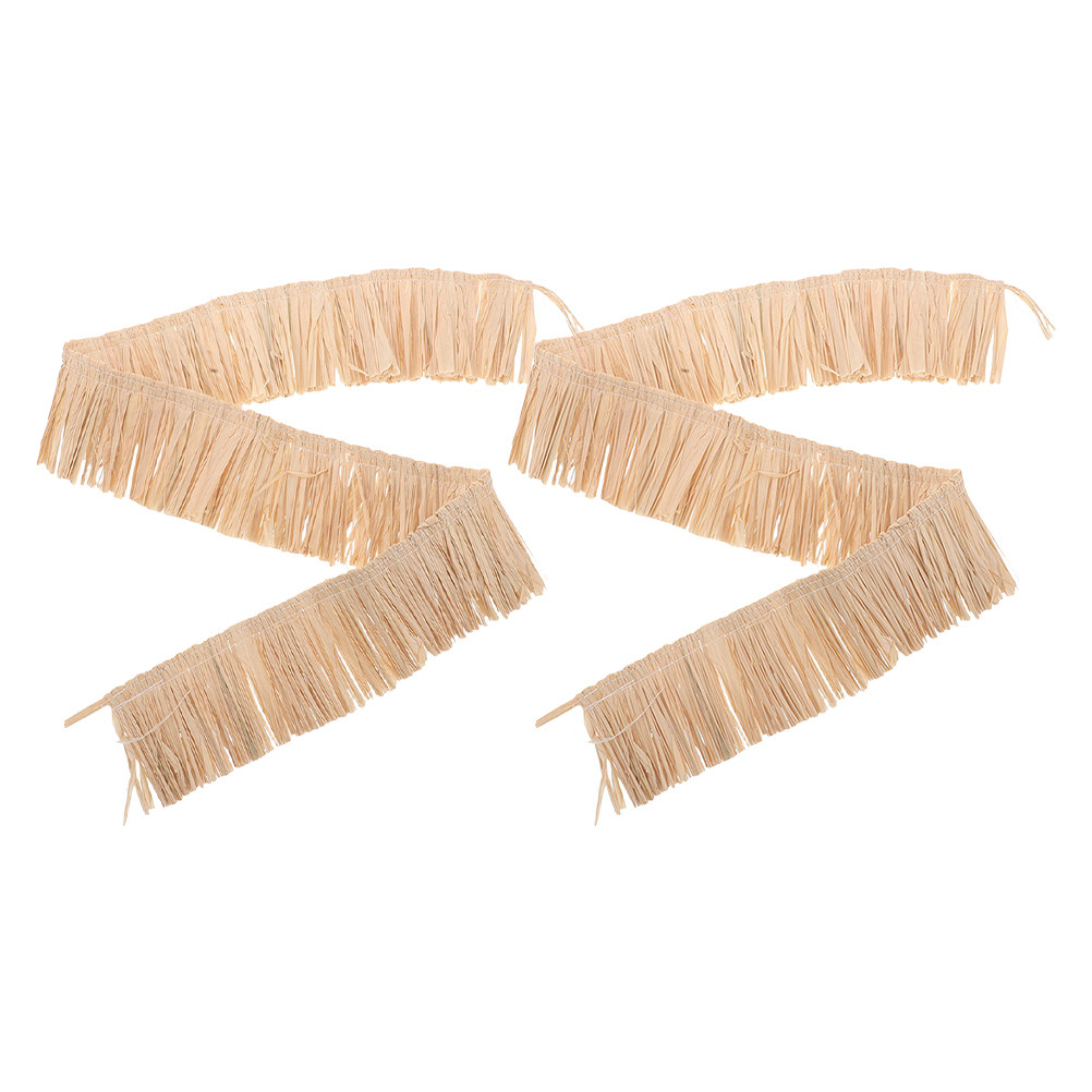 2 Stück Raffia-Fransenbänder,  – Tassel Fringe Trim Bewertung und Preis