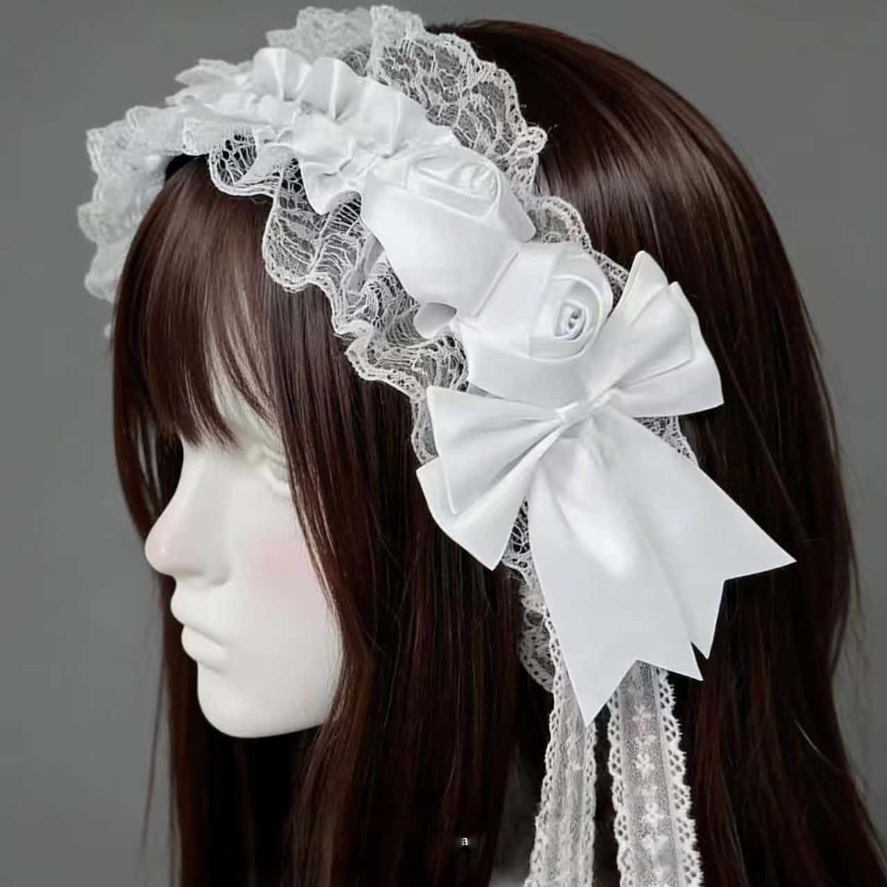 Gothic-Lolita-Spitzen-Stirnbän – Tassel Fringe Trim Bewertung und Preis