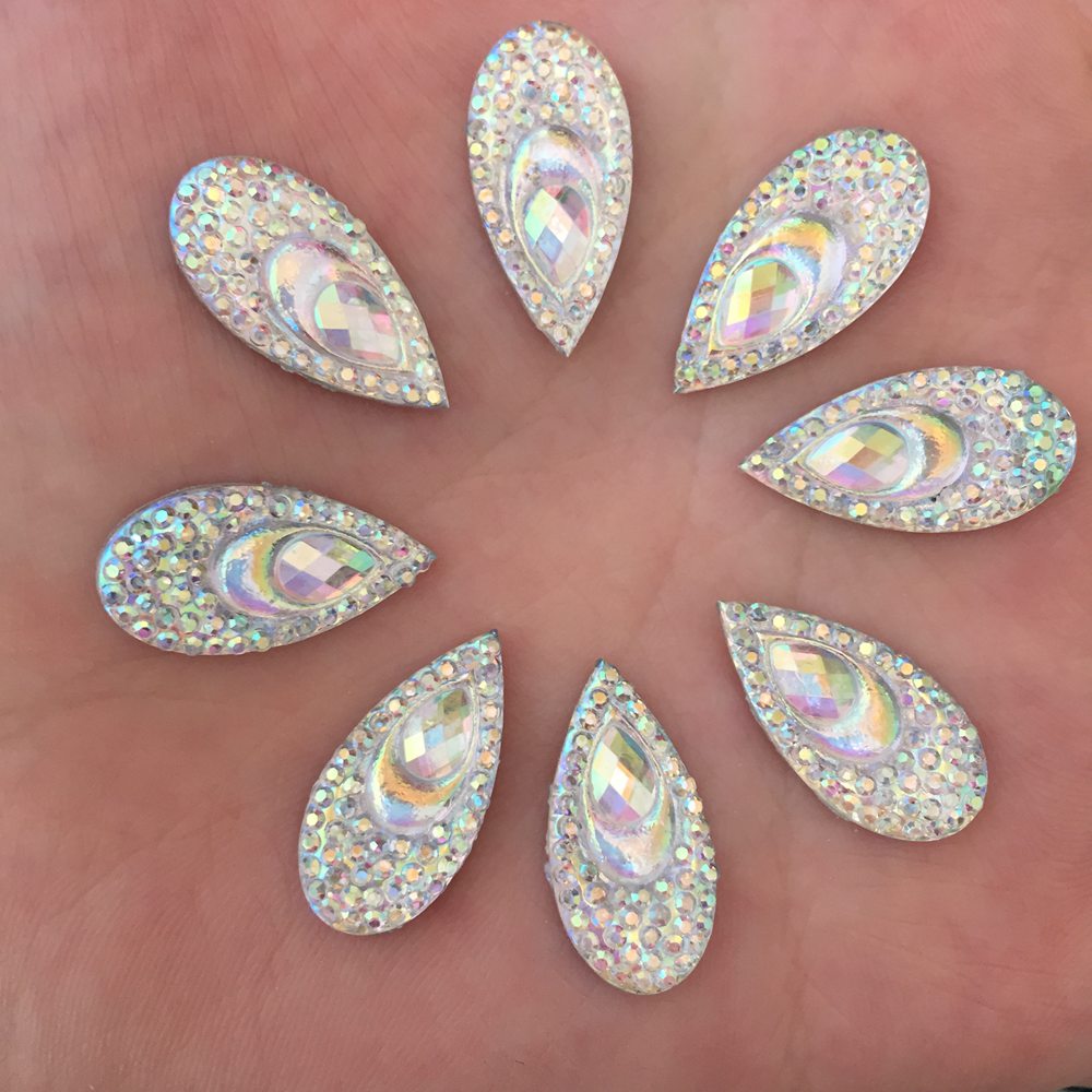 40PCS Harz 10*20mm Teardrop Pf – Embellishment Glue Craft Bewertung und Preis