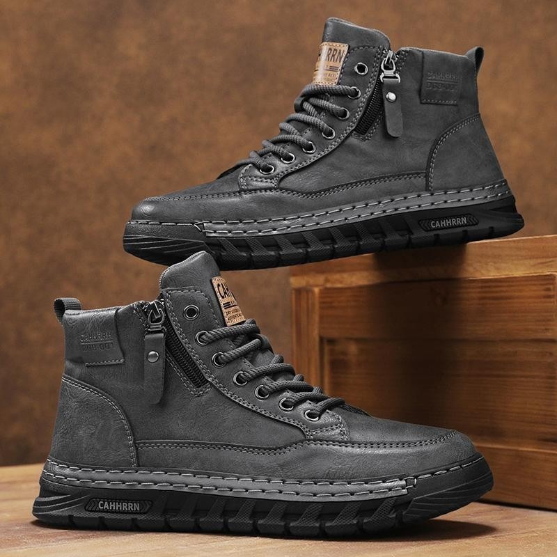 Herren Leder High-Top Stiefele – Guipure Lace Panel Bewertung und Preis