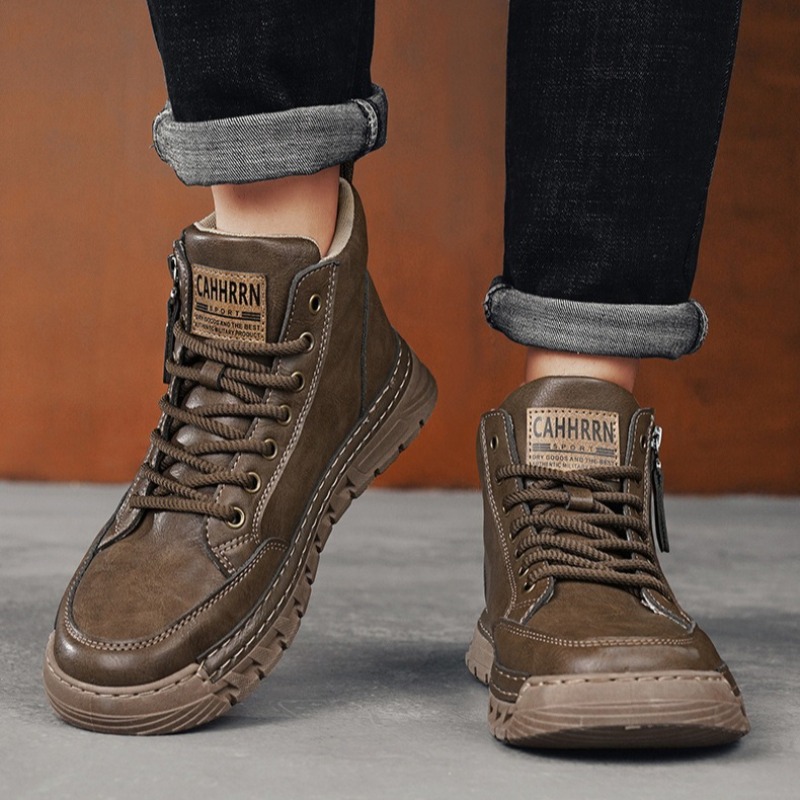 Herren Leder High-Top Stiefele – Guipure Lace Panel Bewertung und Preis