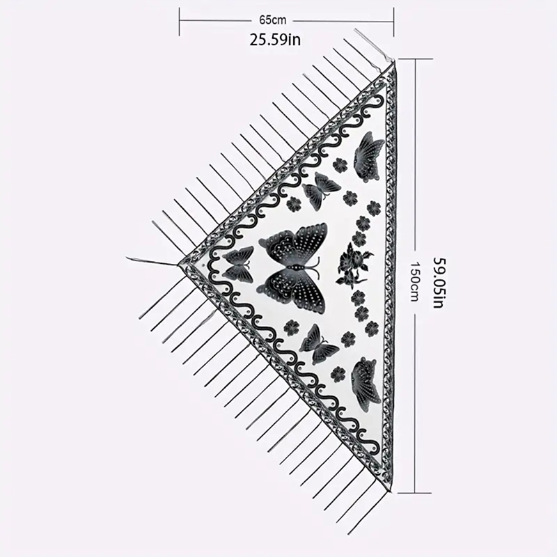 Mode Dreieck Schal Schmetterli – Tassel Fringe Trim Bewertung und Preis