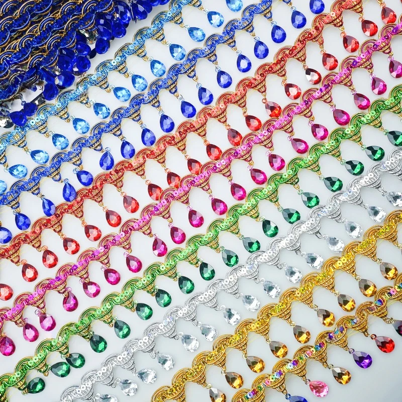 Strass-Fransen-Borte mit Acryl – Tassel Fringe Trim Bewertung und Preis